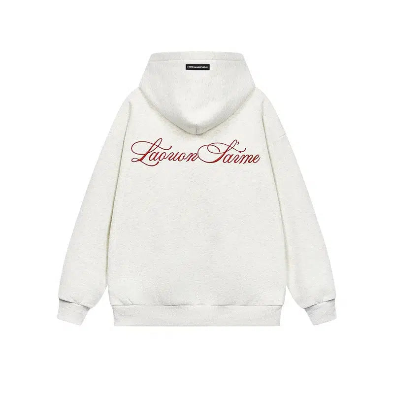 Loose Fit White Hoodie