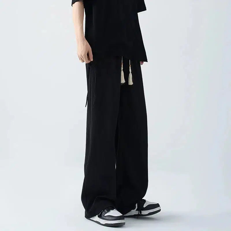 Loose-Fit Wide-Leg Casual Pants