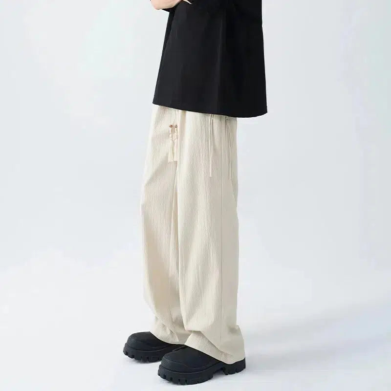 Loose-Fit Wide-Leg Casual Pants