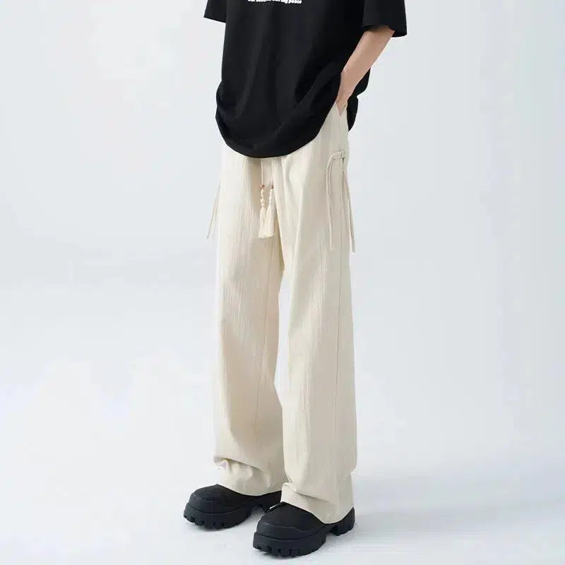 Loose-Fit Wide-Leg Casual Pants