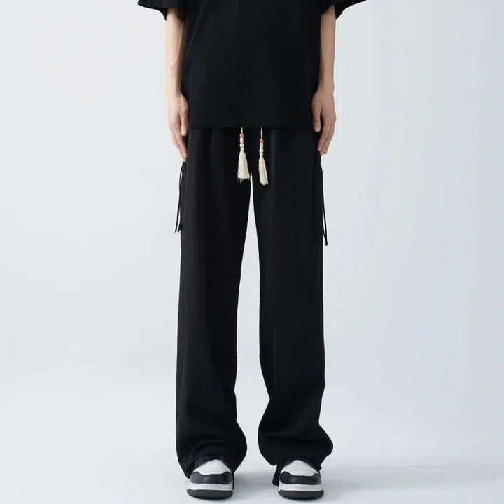 Loose-Fit Wide-Leg Casual Pants