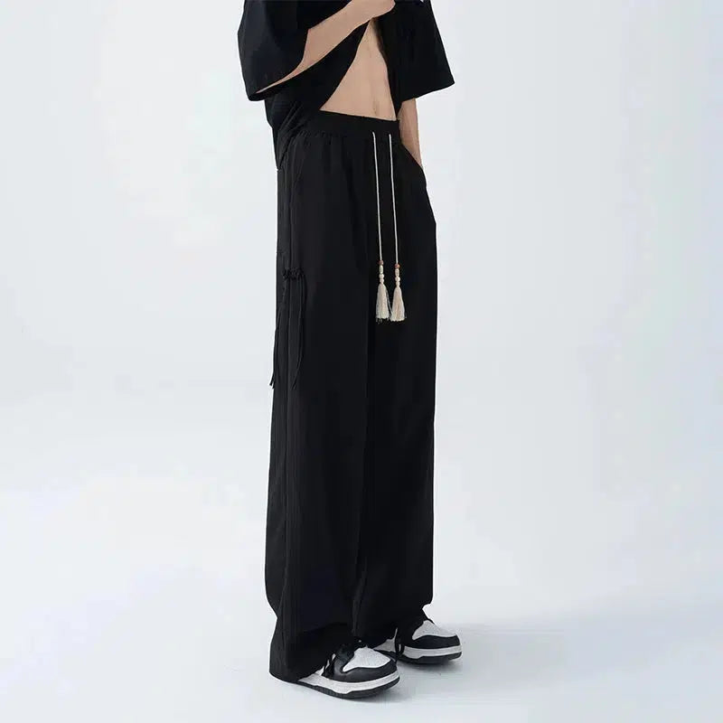 Loose-Fit Wide-Leg Casual Pants