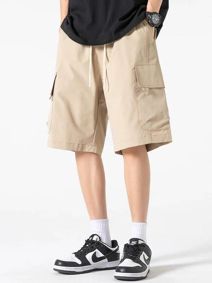 Loose Straight-Leg Shorts