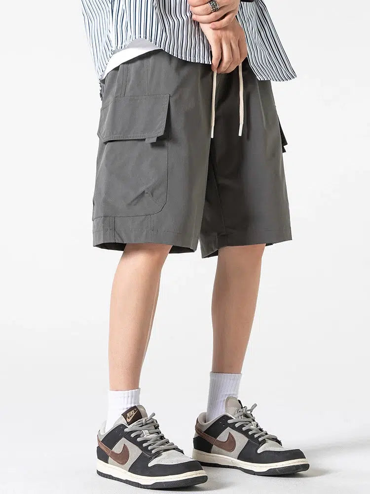 Loose Straight-Leg Shorts