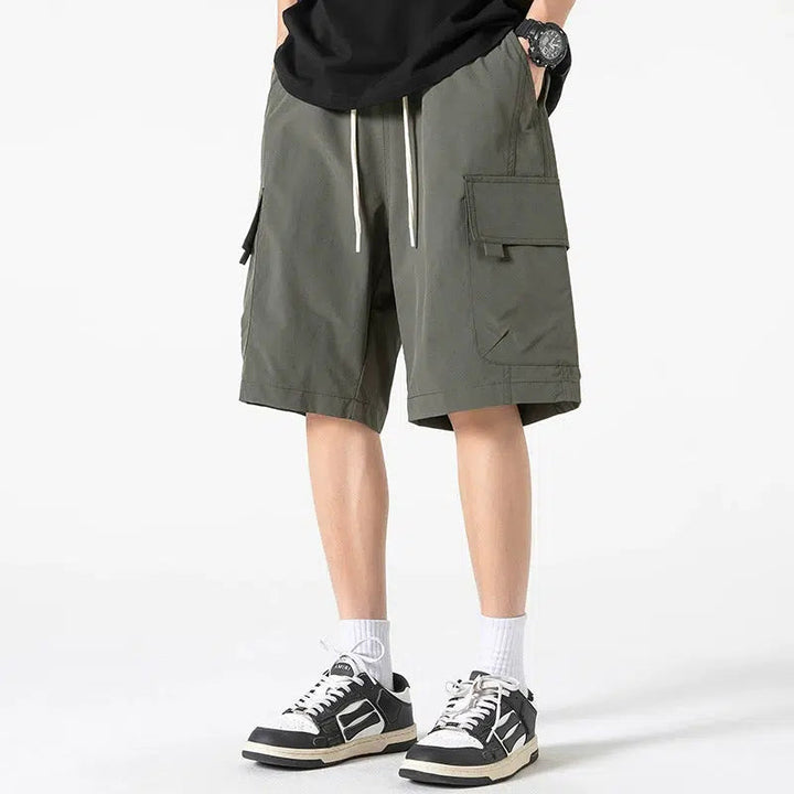 Loose Straight-Leg Shorts