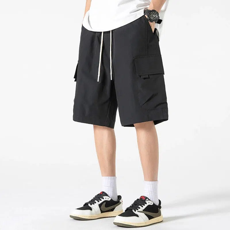 Loose Straight-Leg Shorts