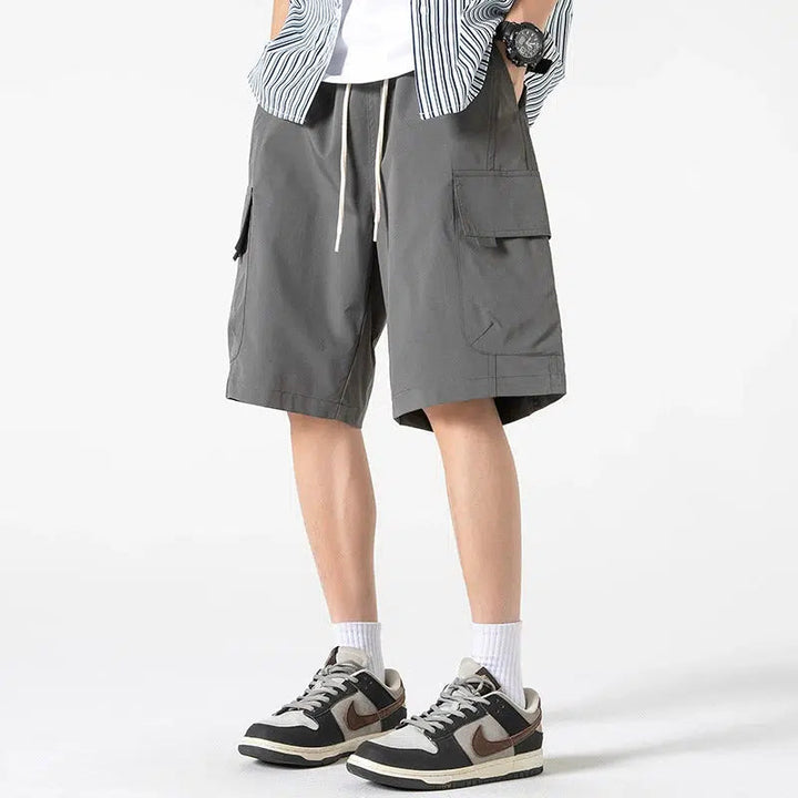 Loose Straight-Leg Shorts