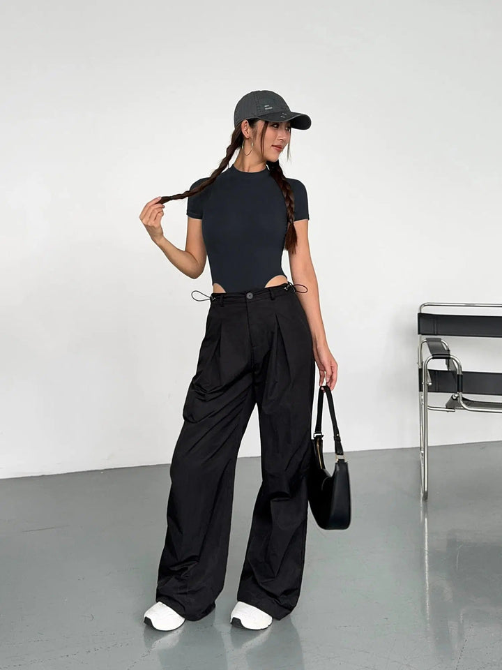 Loose Straight-leg Cargo Pants