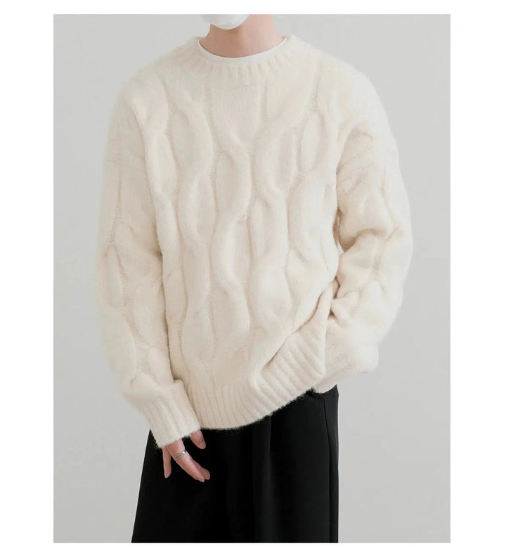 Loose-fit Cable Knit Sweater