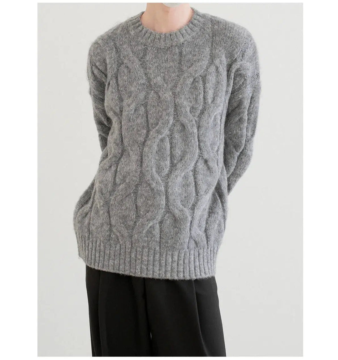 Loose-fit Cable Knit Sweater