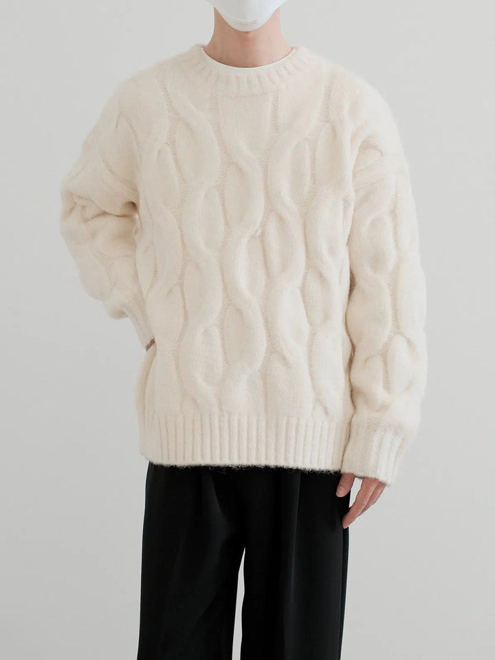 Loose-fit Cable Knit Sweater