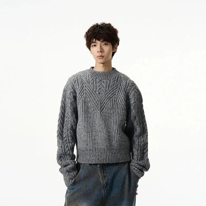 Loose-fit Cable Knit Sweater