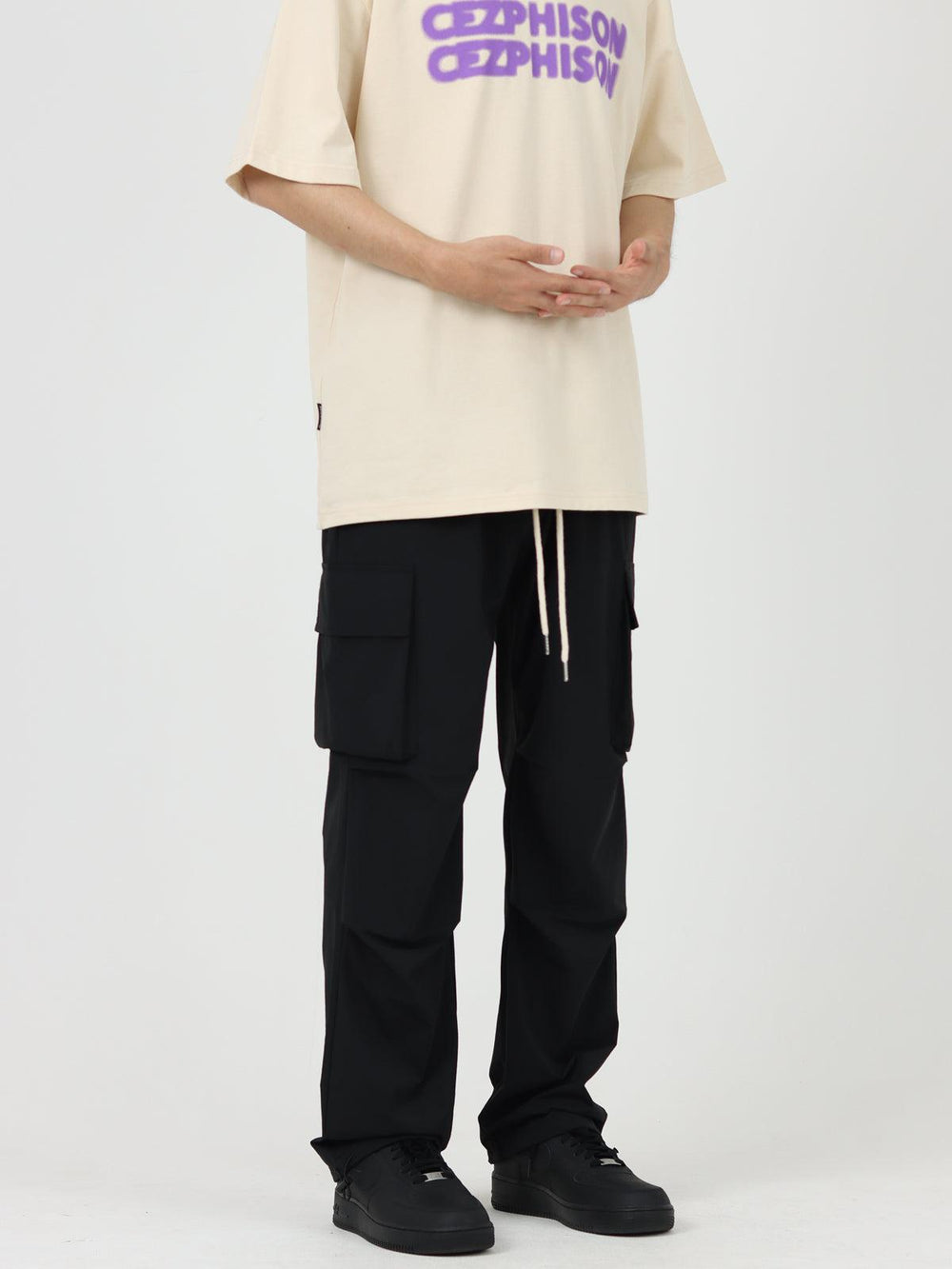 Loose-fit Drawstring Cargo Pants