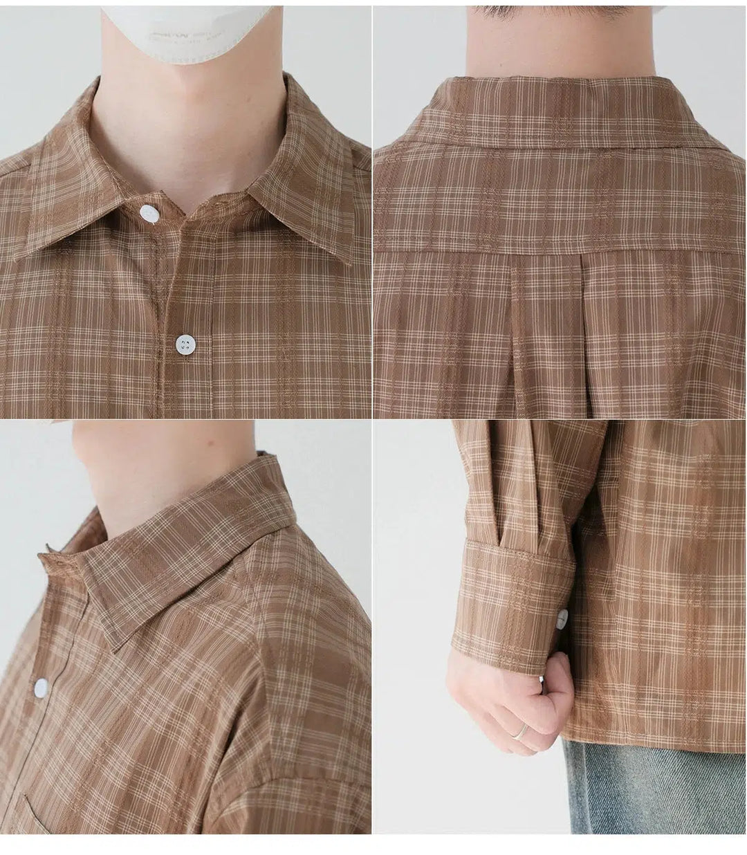 Loose-fit Long-Sleeve Plaid Shirt