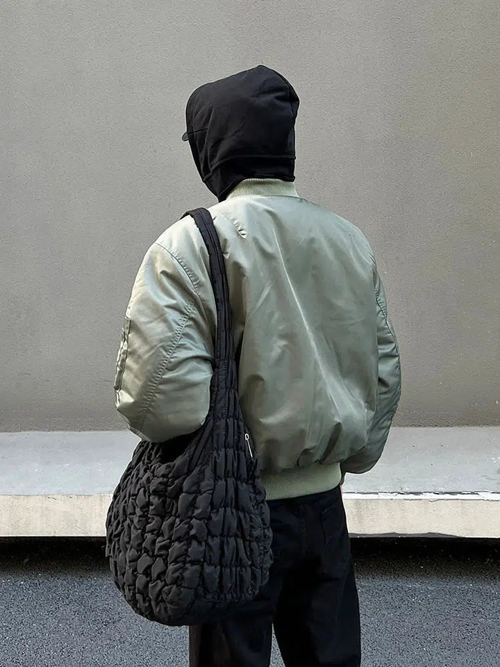 Loose-fitting Thermal Bomber Jacket