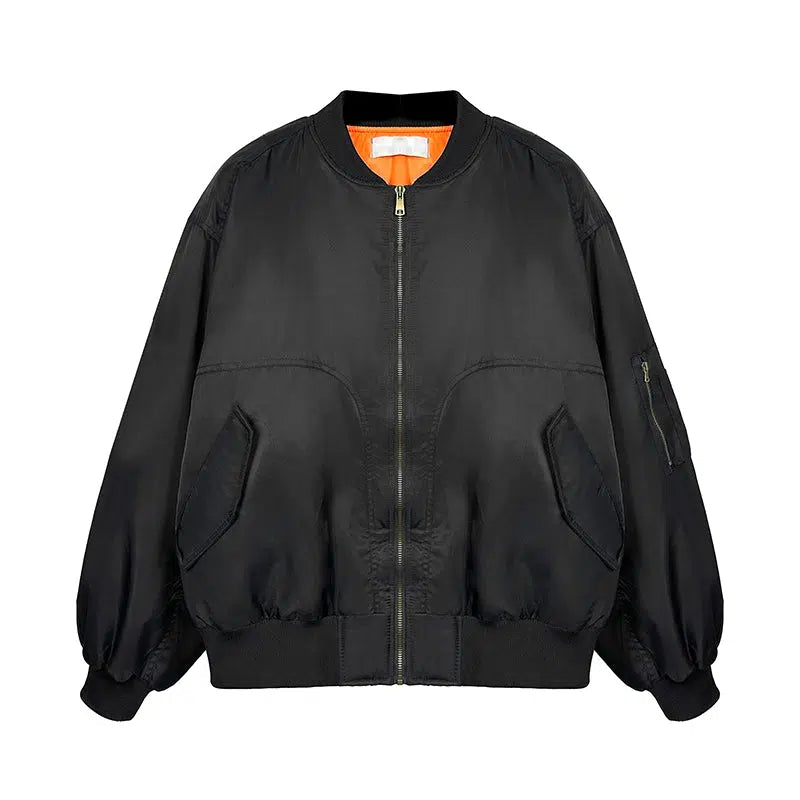 Loose-fitting Thermal Bomber Jacket