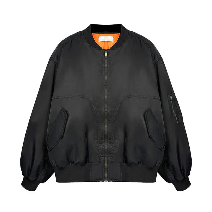 Loose-fitting Thermal Bomber Jacket