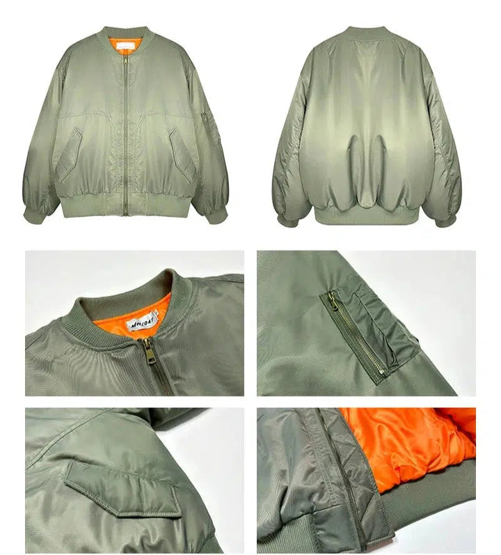 Loose-fitting Thermal Bomber Jacket