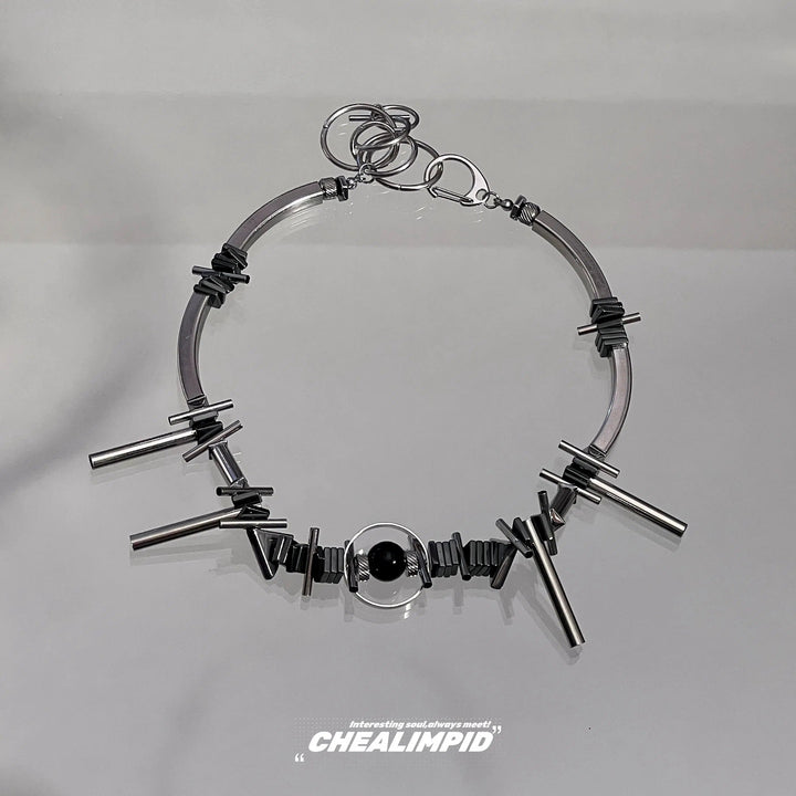 Machine Style Metal Irregular Necklace