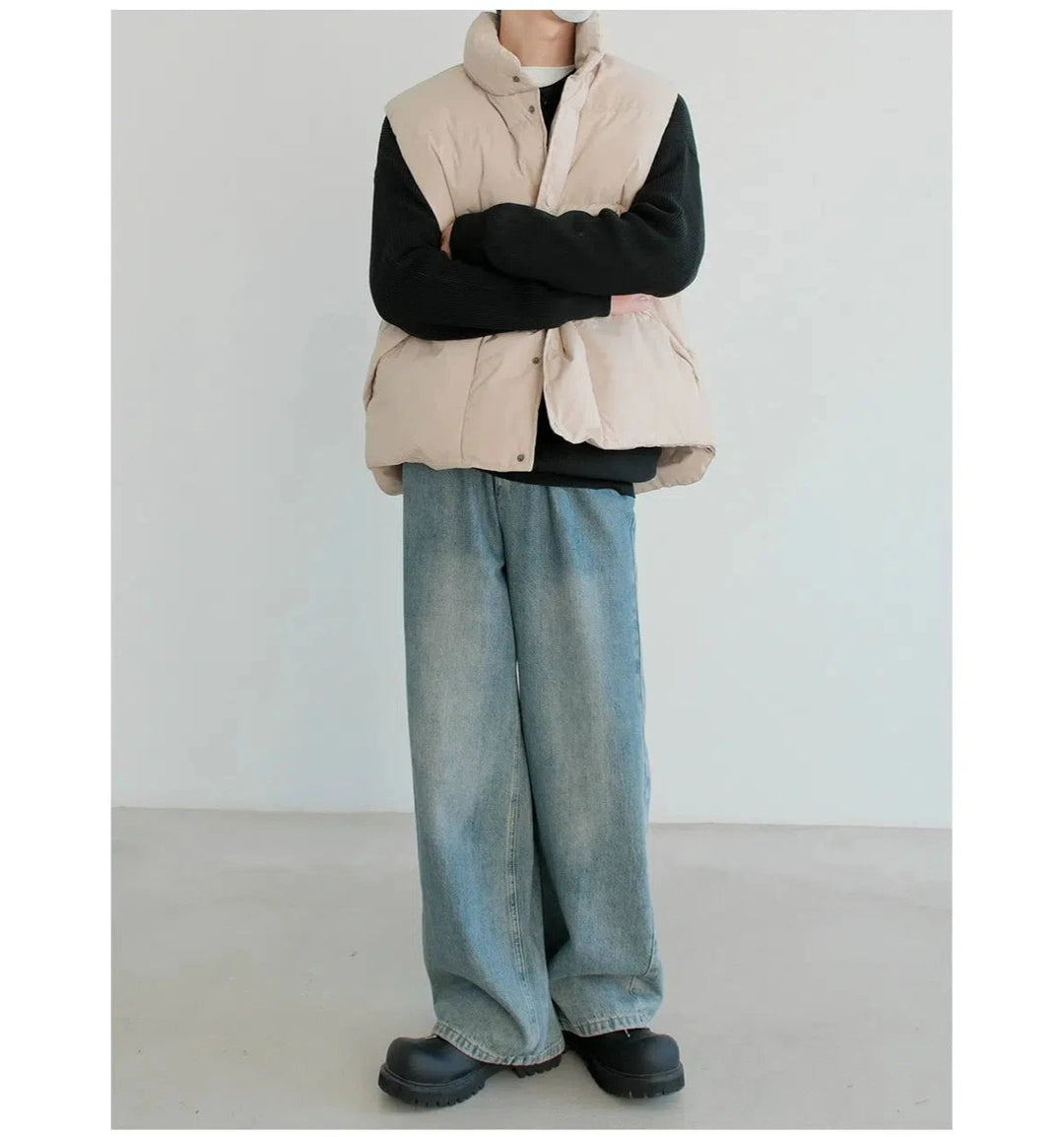 Puffer Vest with Button Closure