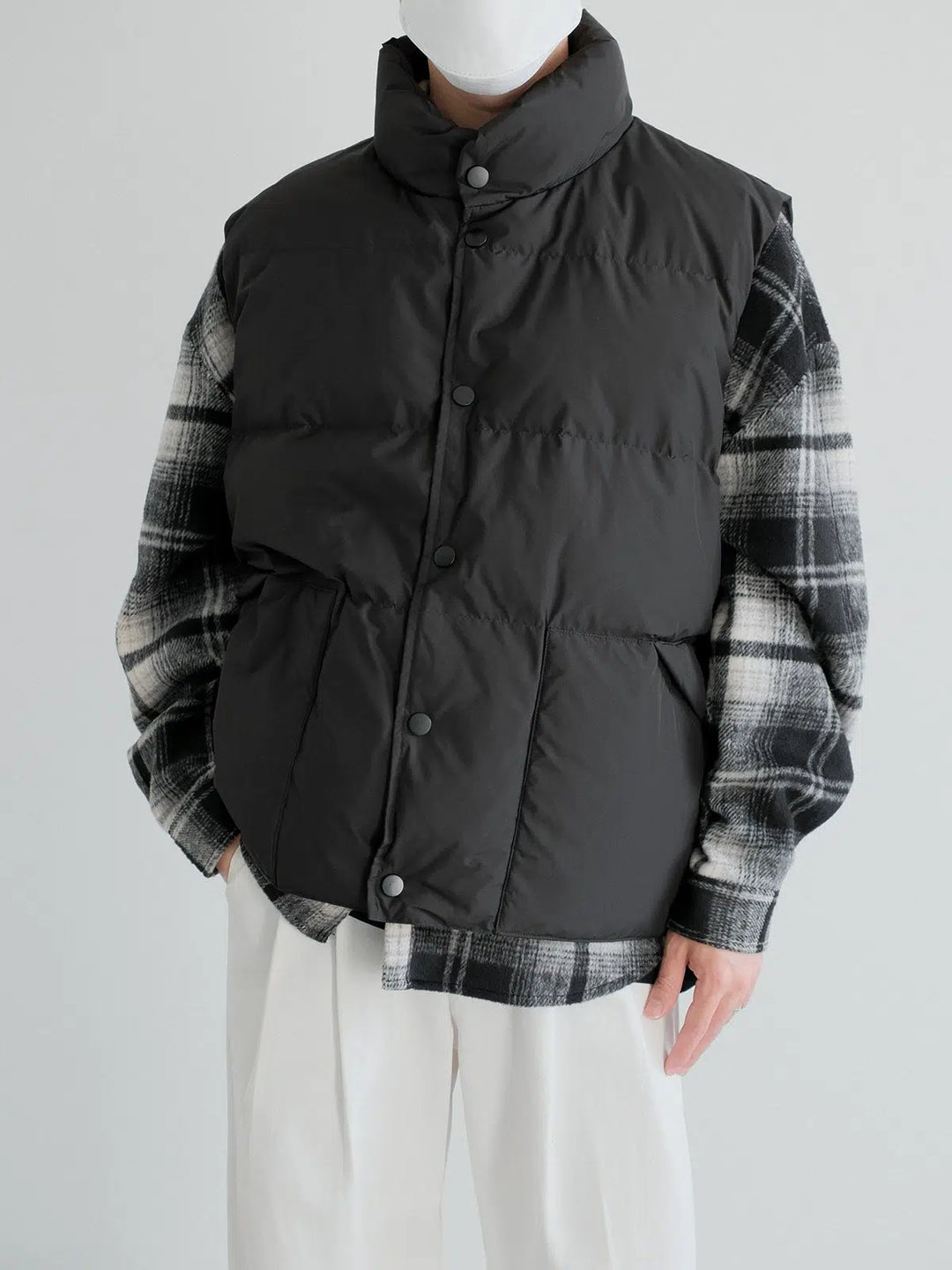 Puffer Vest with Button Closure