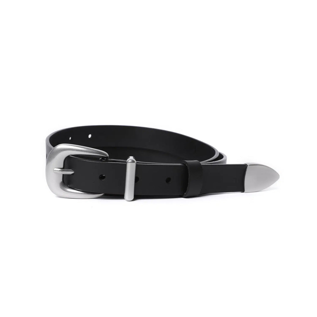 Metal Buckle Classic Leather Belt