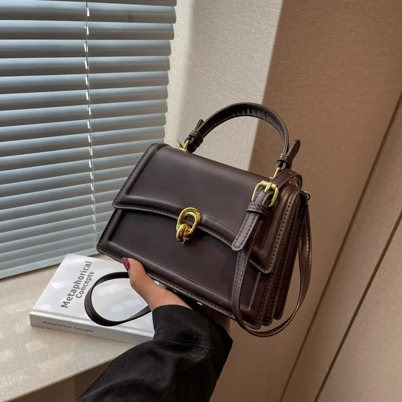 Metal Buckle Small Square Bag