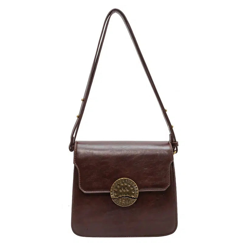 Metal Disc Buckle Small Square Bag