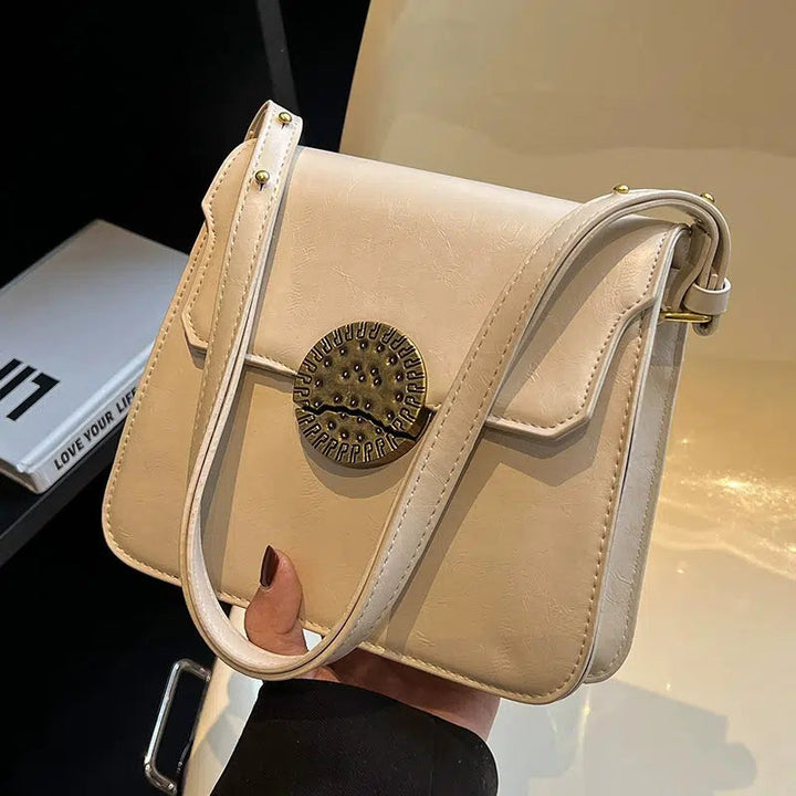 Metal Disc Buckle Small Square Bag