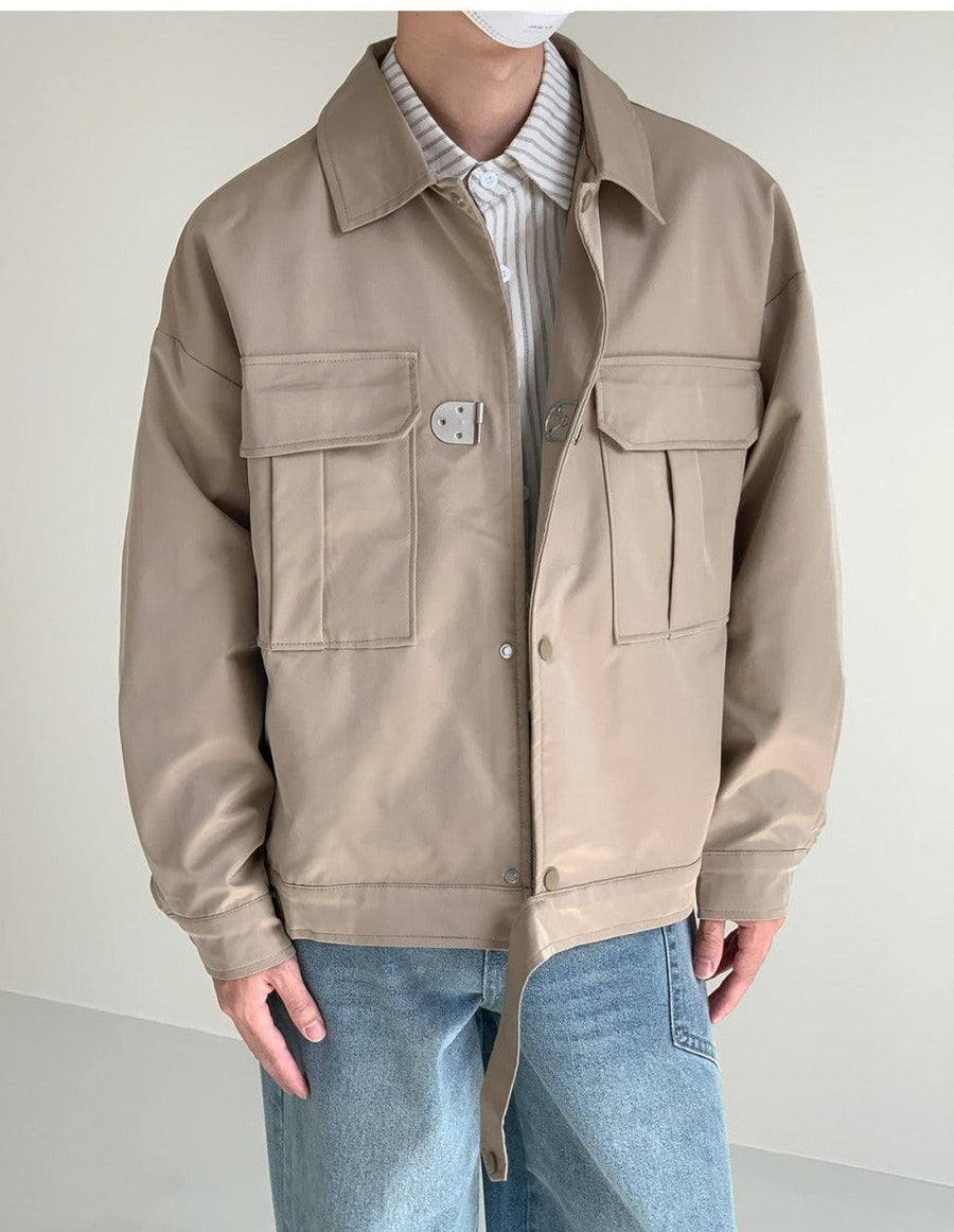 Metal Placket Work Jacket