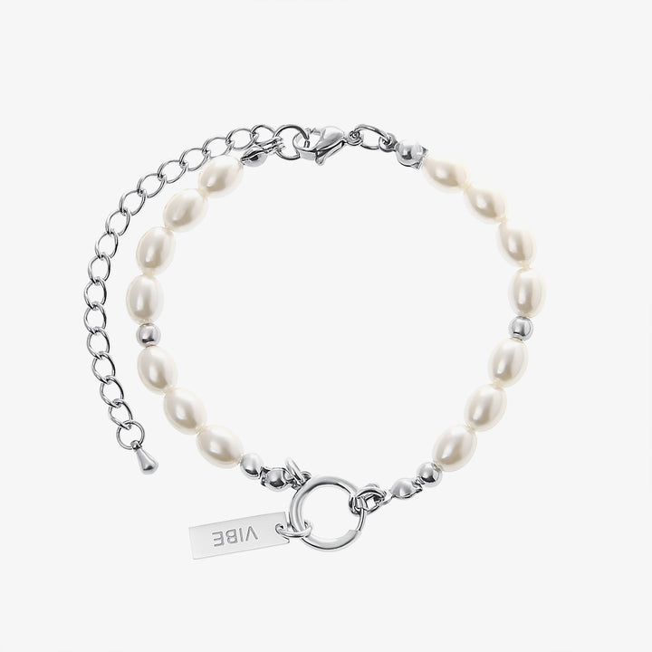 Metal Square Pearl Bracelet