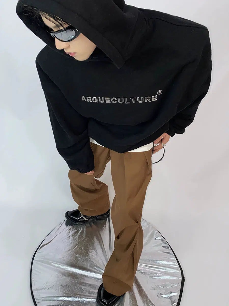 Metallic Printed Hooded Sweatshirt