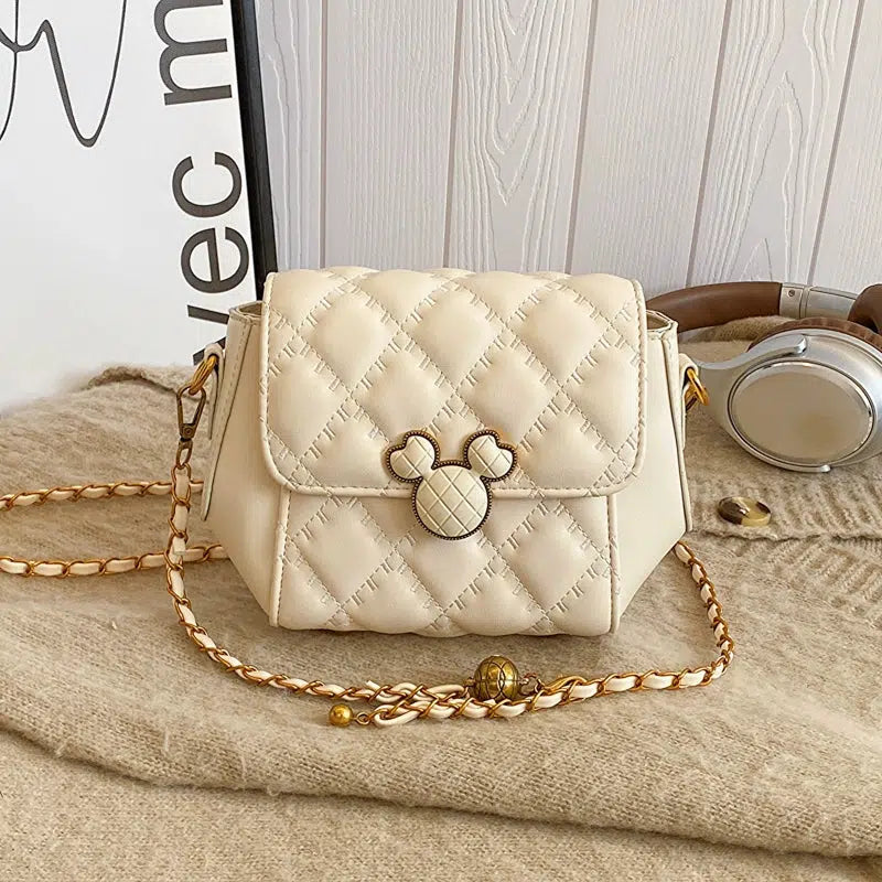 Mickey Charm Quilted Small Square Bag