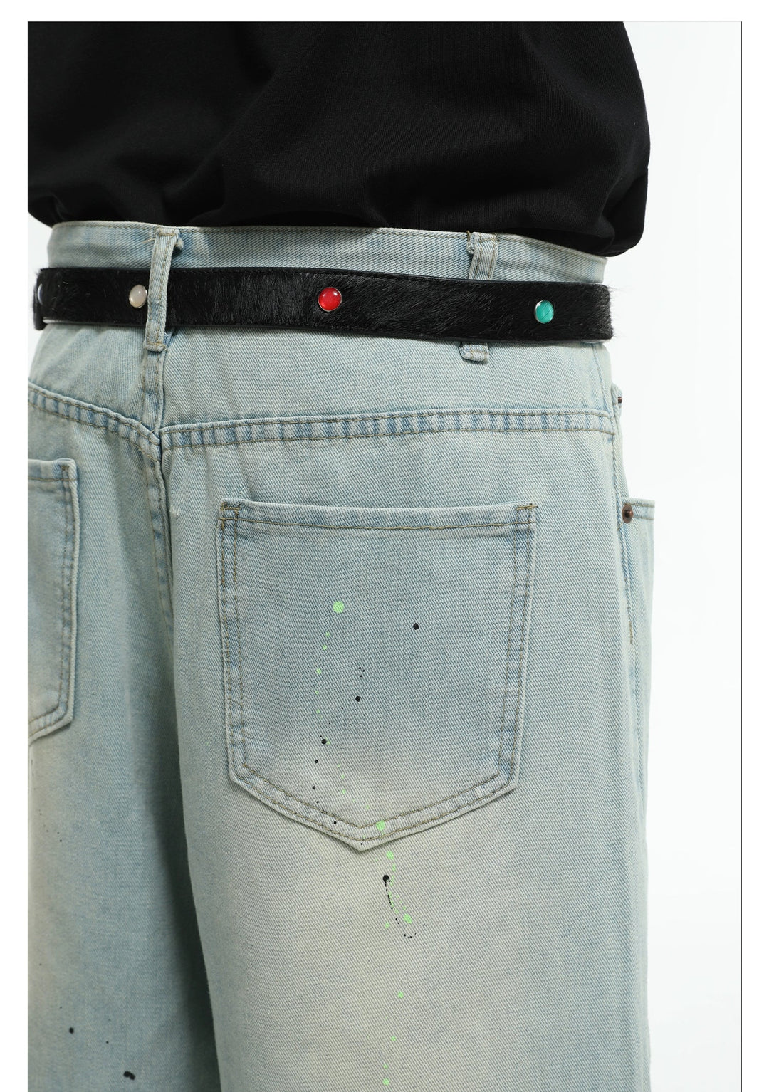 Mid-length Straight Denim Shorts