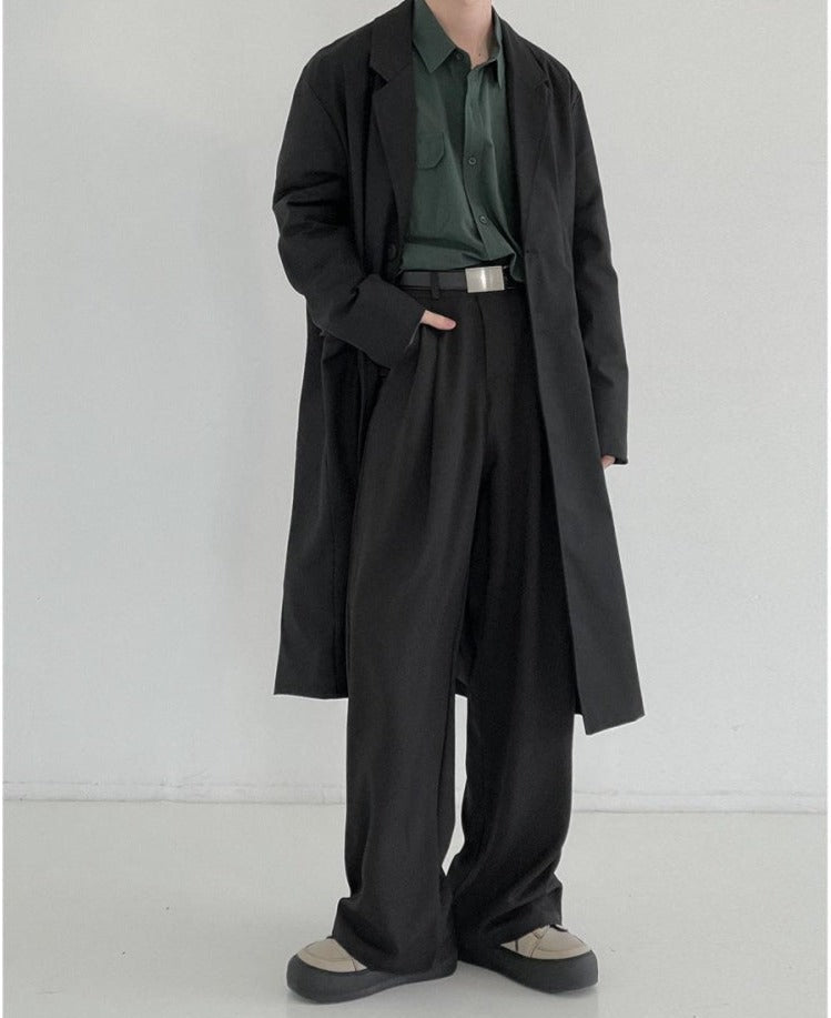 Mid-length Windbreaker Over-the-Knee Jacket