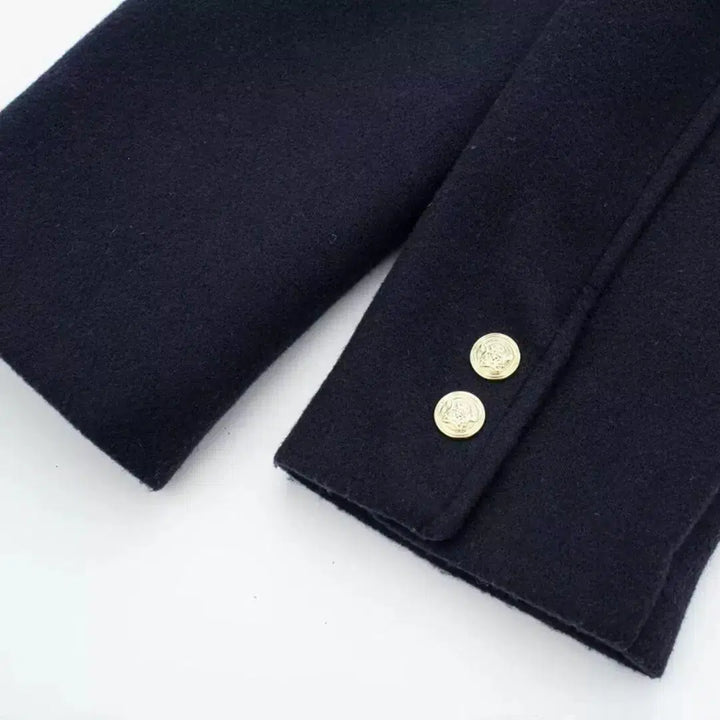 Military Style Button-Front Coat