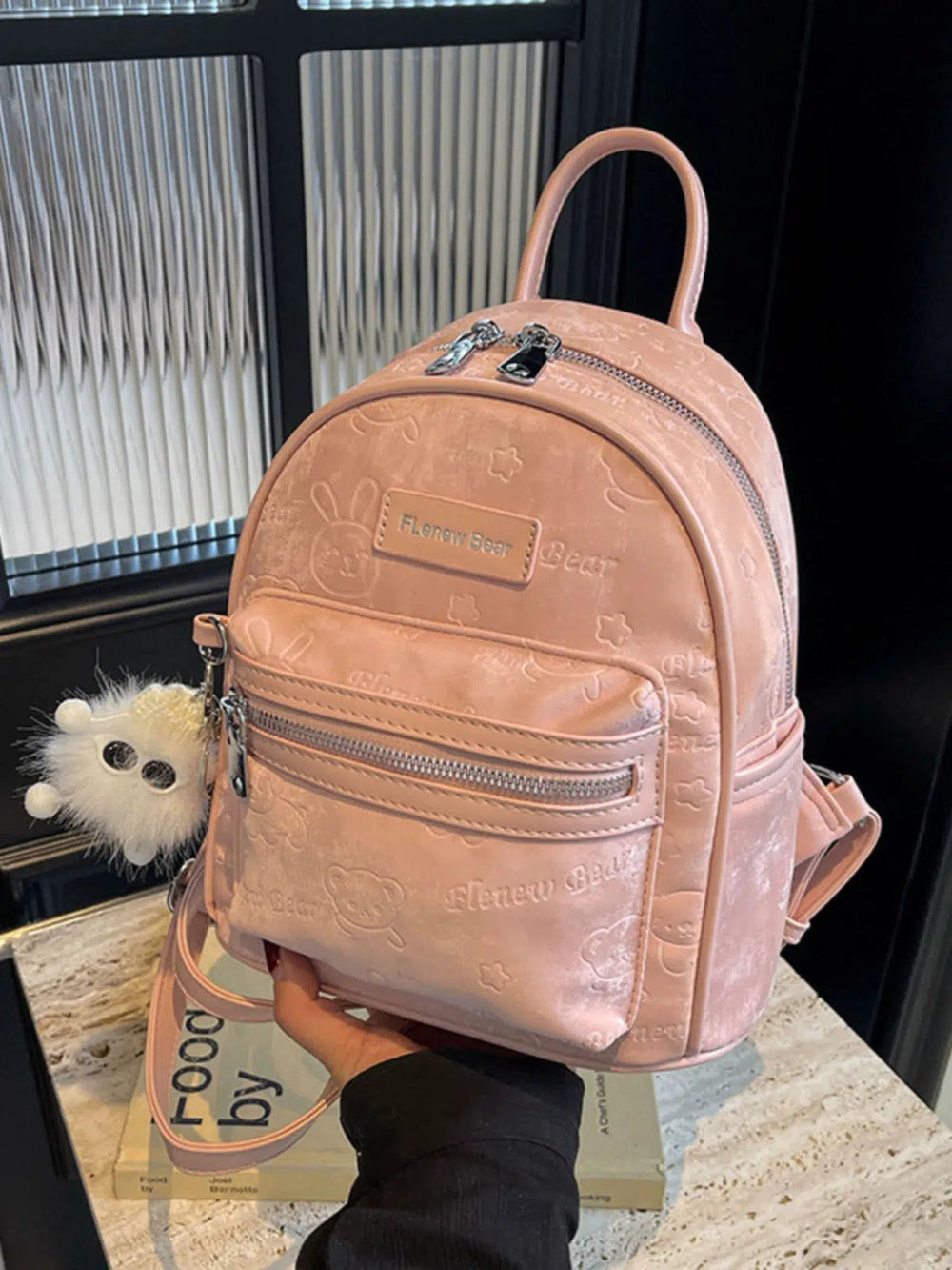 Mini Embossed Bear Backpack