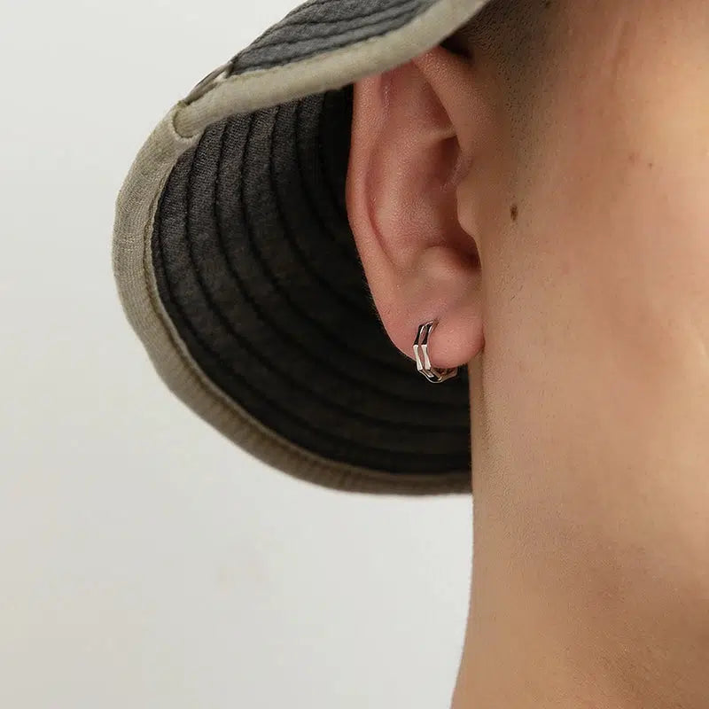 Minimalist Double Band Hoop Earrings