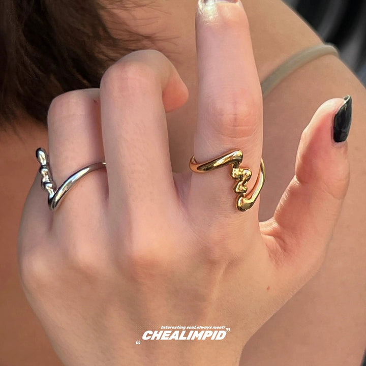 Modern Wave Design Rings