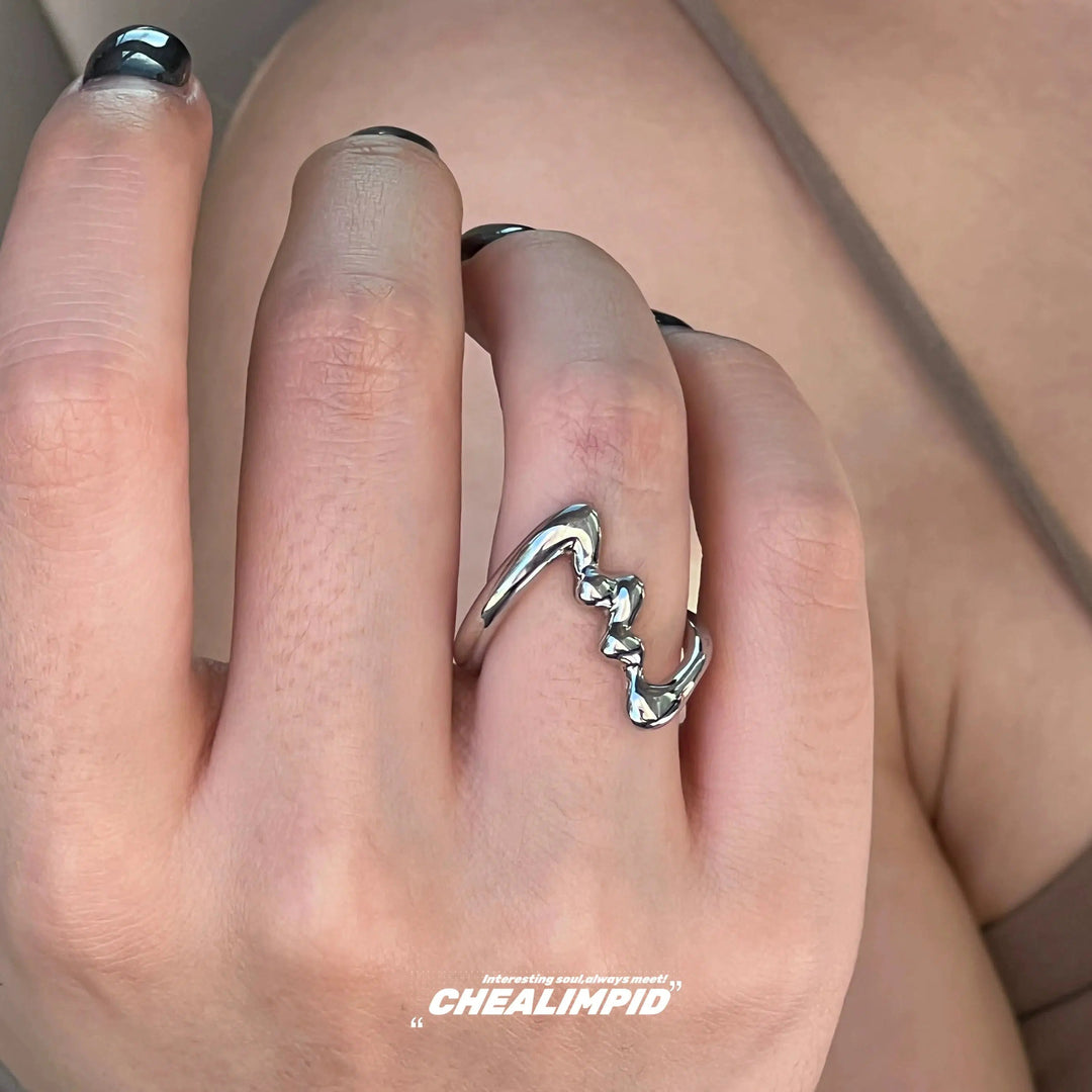 Modern Wave Design Rings