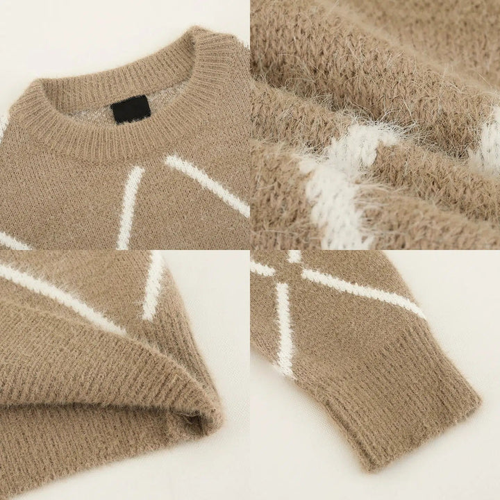 Mohair Diamond Pullover Sweater