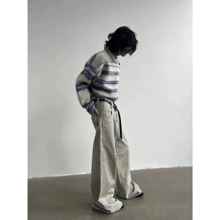 Mopping Wide-Leg Casual Pants