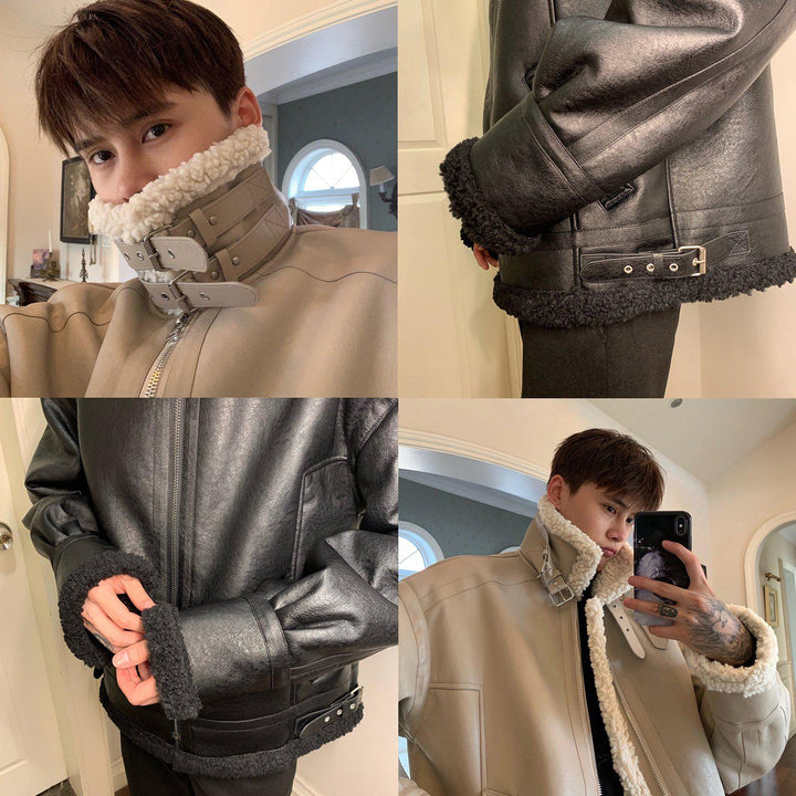 Motorcycle Leather Cotton Jacket