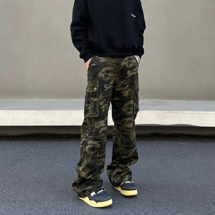 Multi-Pocket Camouflage Pants