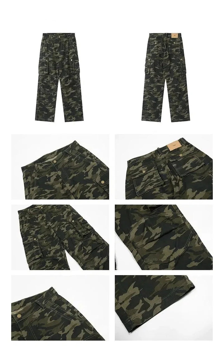 Multi-Pocket Camouflage Pants