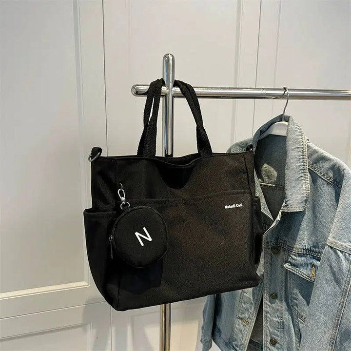 Multi-Pocket Detachable Strap Tote Bag