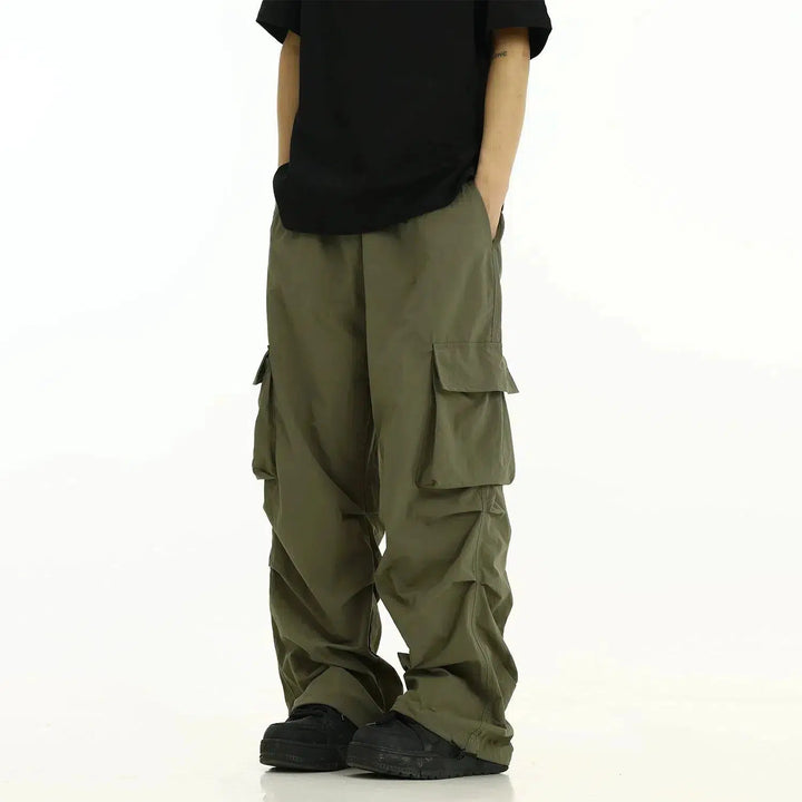 Multi-Pocket Drape Pants