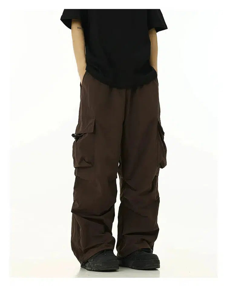 Multi-Pocket Drape Pants