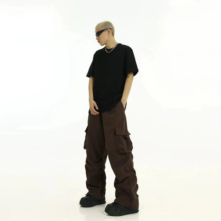 Multi-Pocket Drape Pants