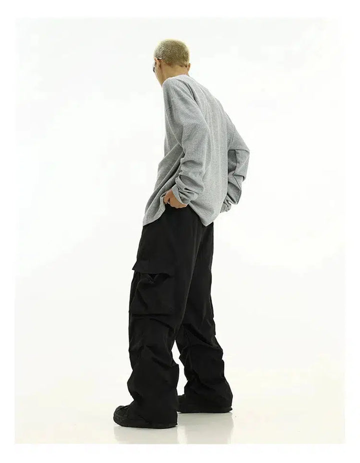 Multi-Pocket Drape Pants